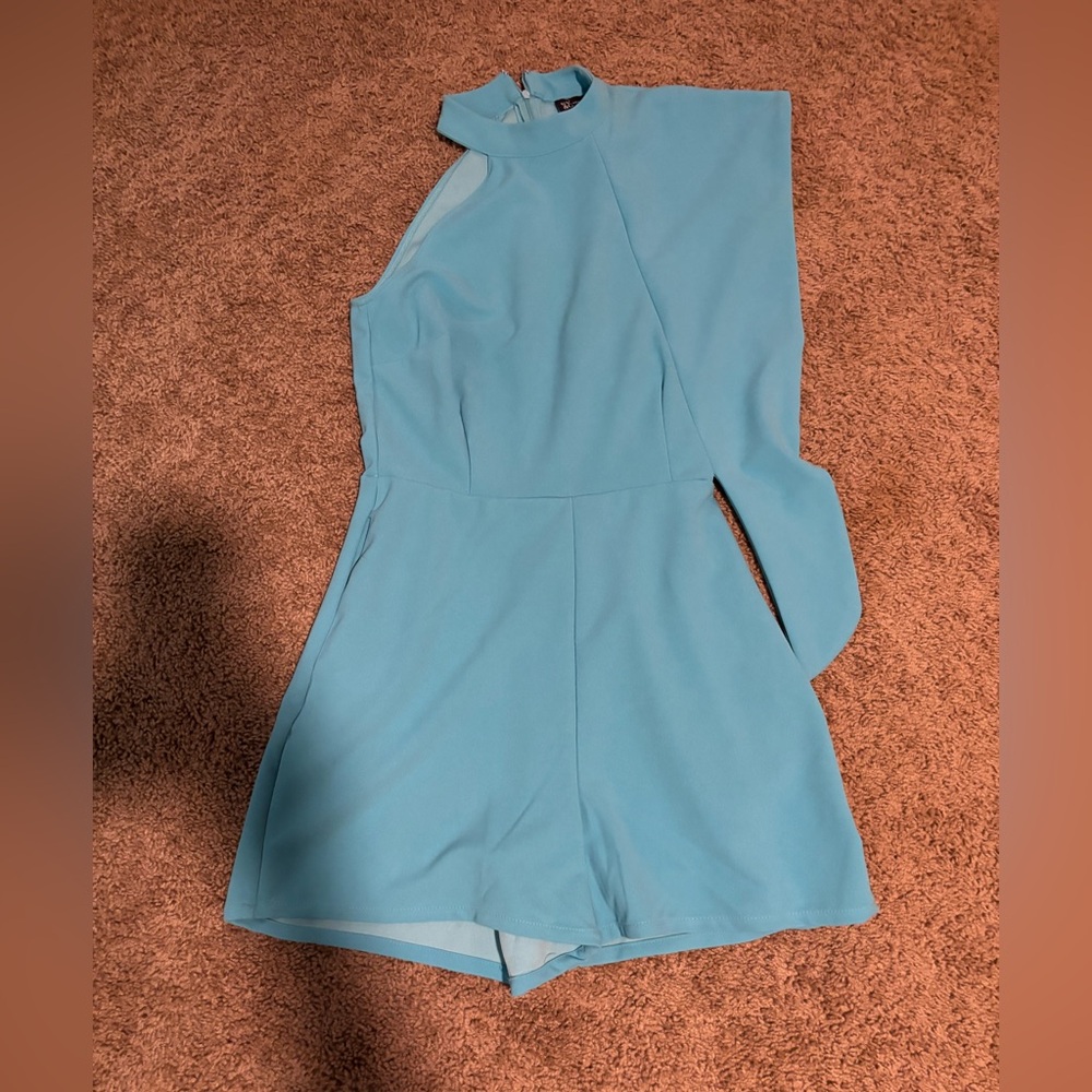 New York & Company Light Blue Romper